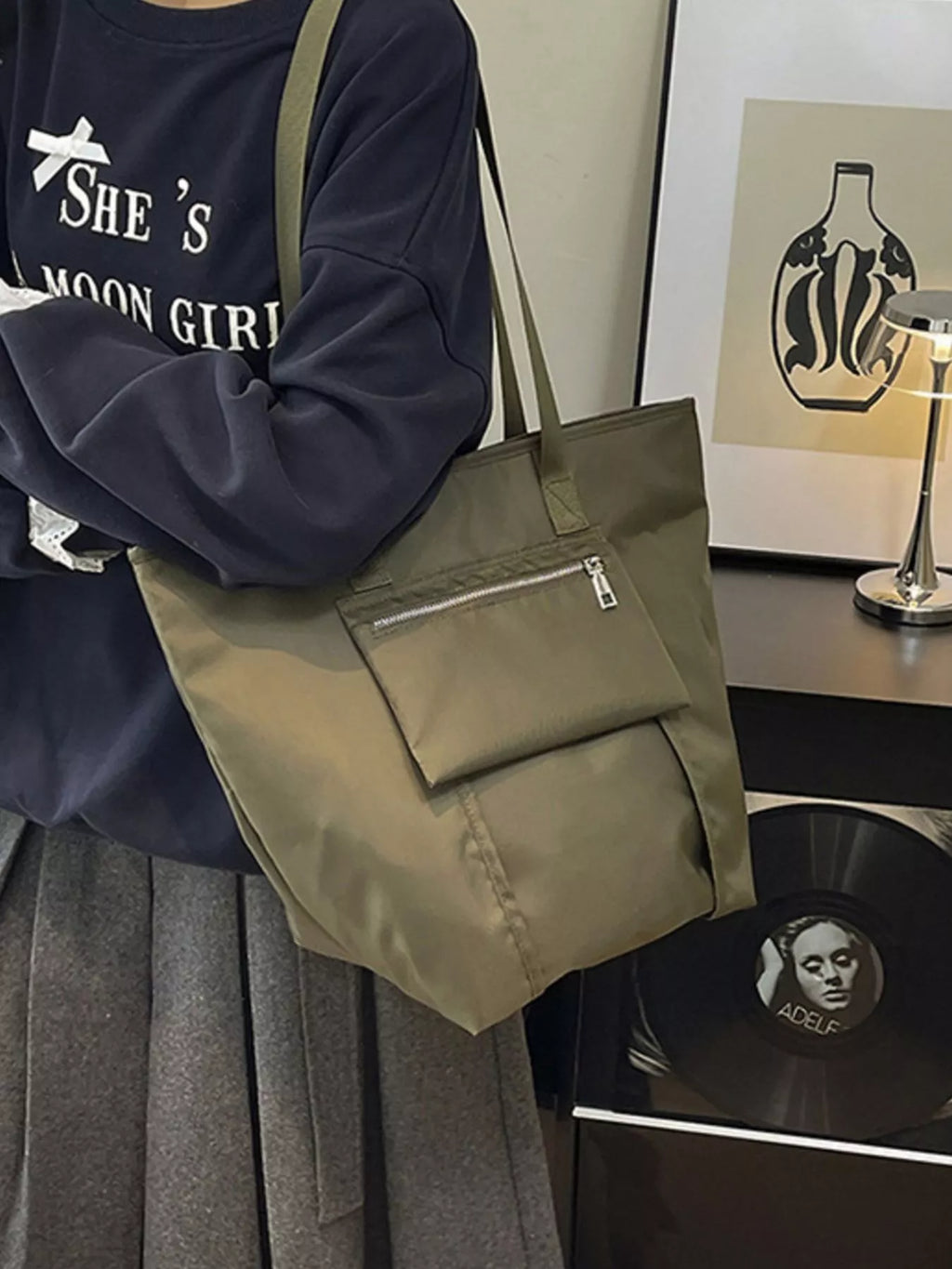 Casual Lightweight Nylon Shoulder Bag
