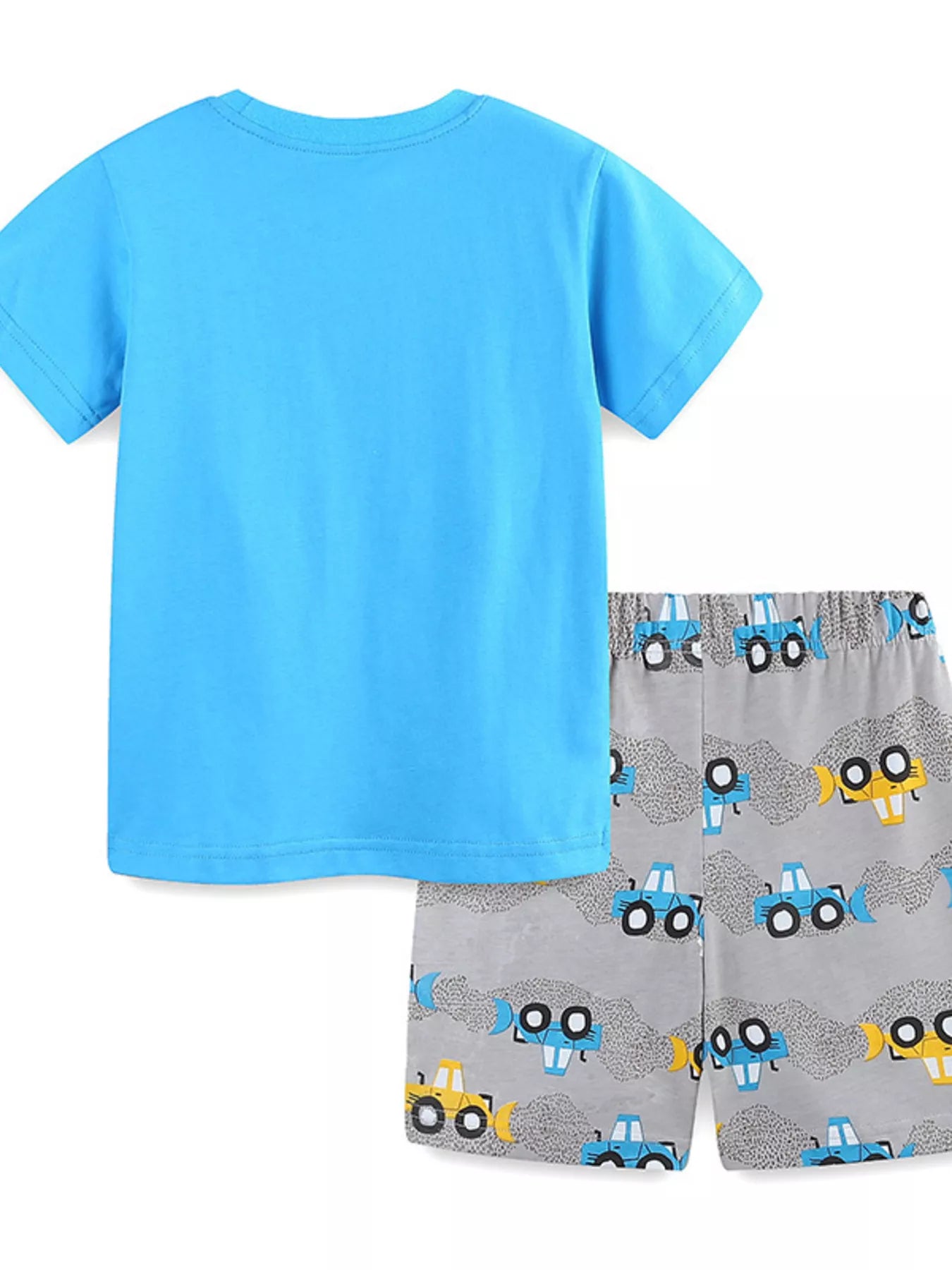 Children's Construction Crew Neck Tee and Shorts Set