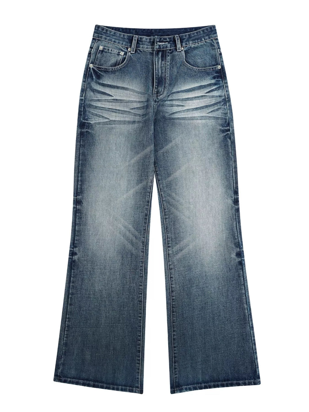 Men's Full Size Wide Leg Wash Jeans Plus Size