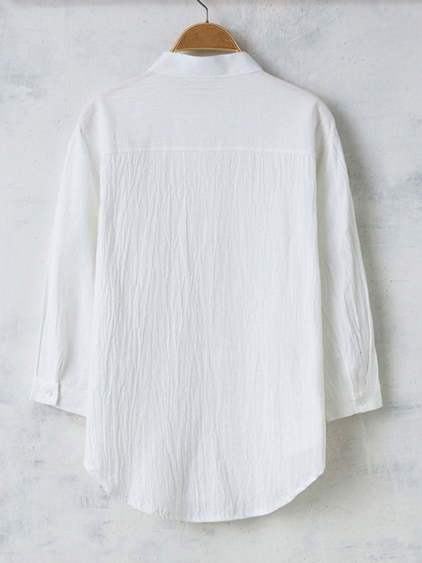 Men's Plus Size Casual Loose Fit Button Up Shirt