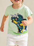 Children's Sequin Dinosaur Round Neck Tee