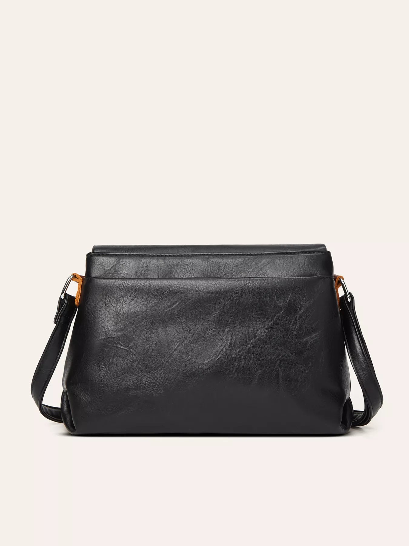 Vintage PU Leather Flap Crossbody Bag