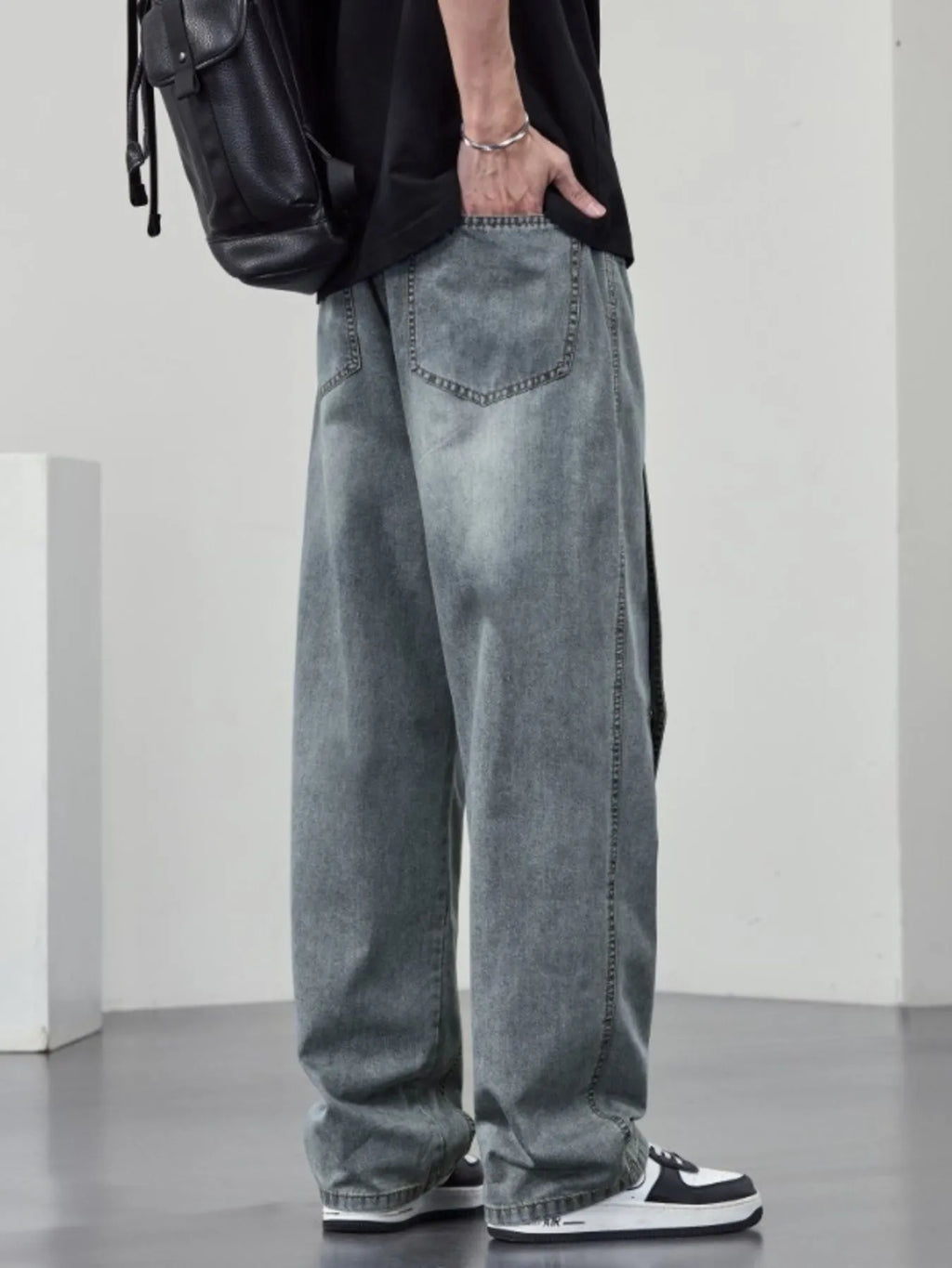 Men's Plus Size Wide Leg Jeans