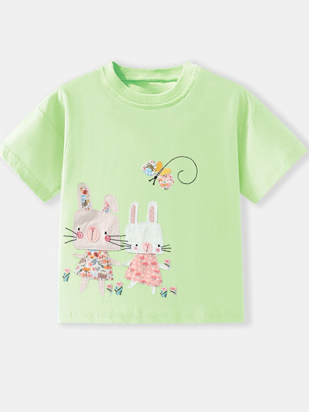 Children's Cartoon Bunny Short Sleeve Tee