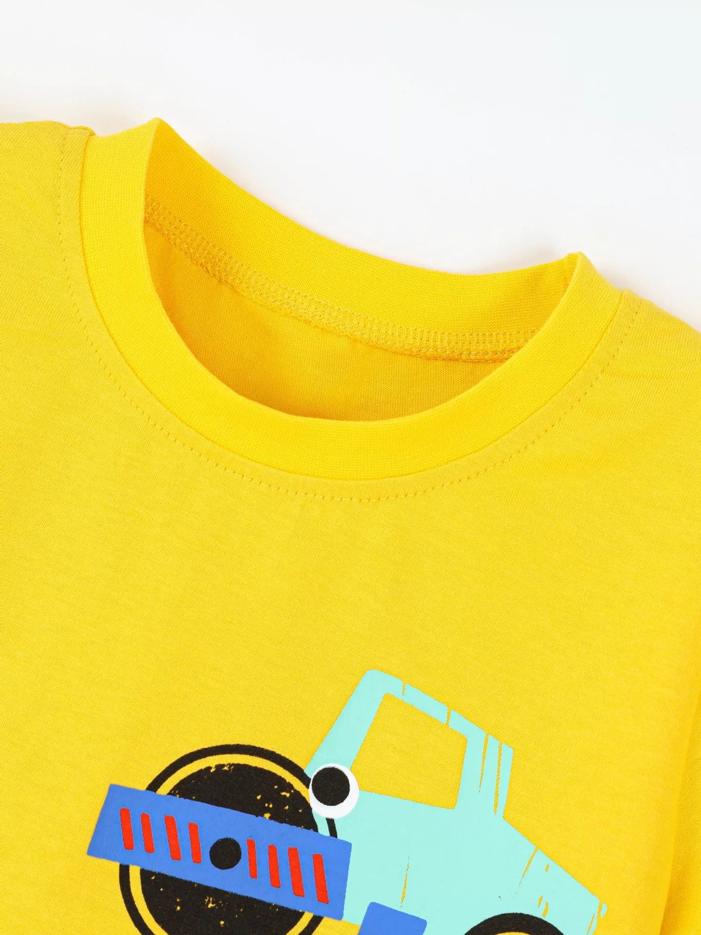 Children's Construction Truck Graphic Short Sleeve T-Shirt