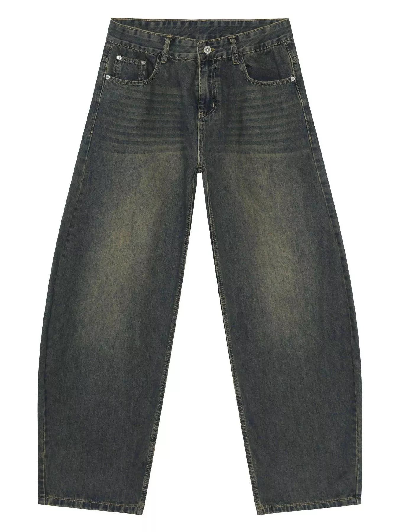 Men's Wash Wide Leg Jeans