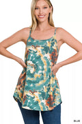 Zenana Tie Dye Front & Back Reversible Spaghetti Cami