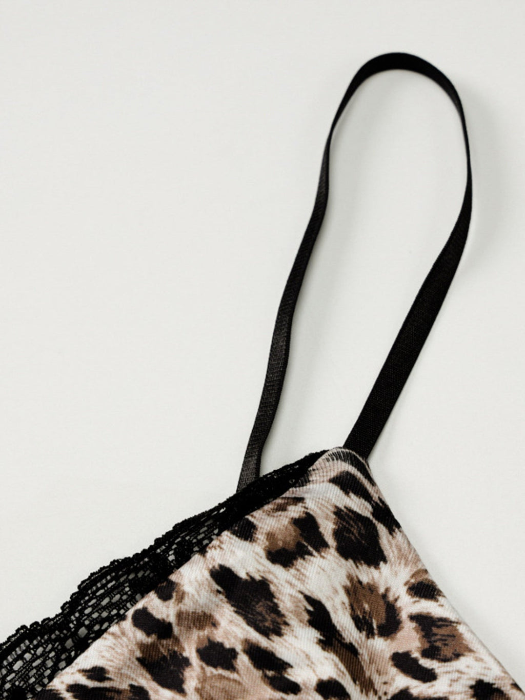 Leopard Print Lace Trim Cami