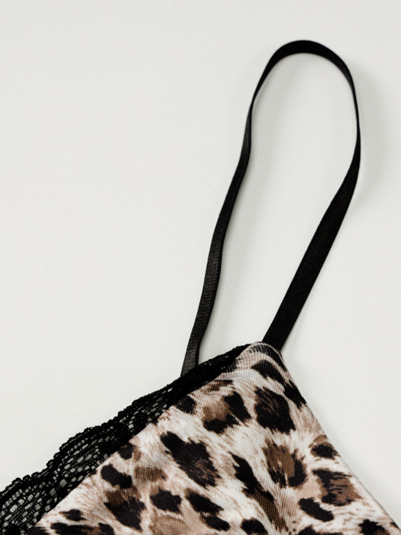 Leopard Print Lace Trim Cami