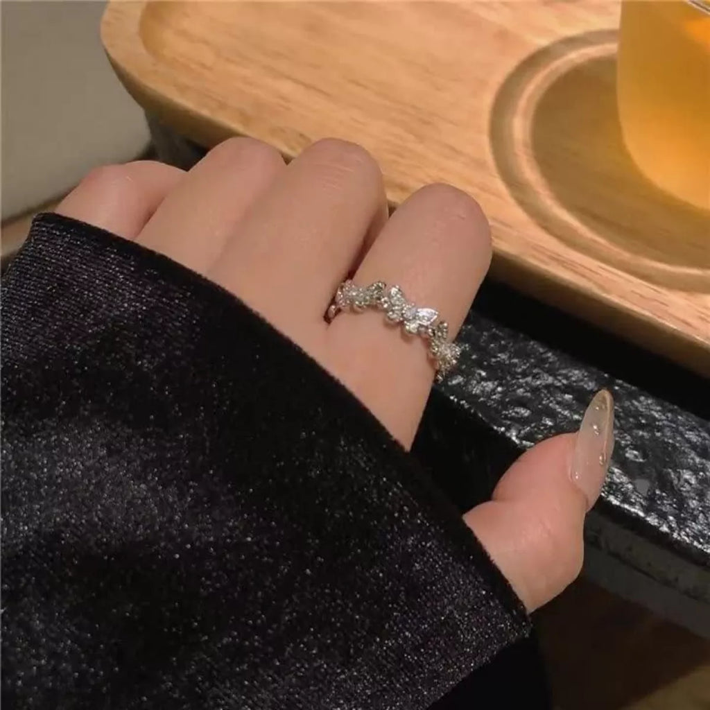 925 Sterling Silver Butterfly Open Ring