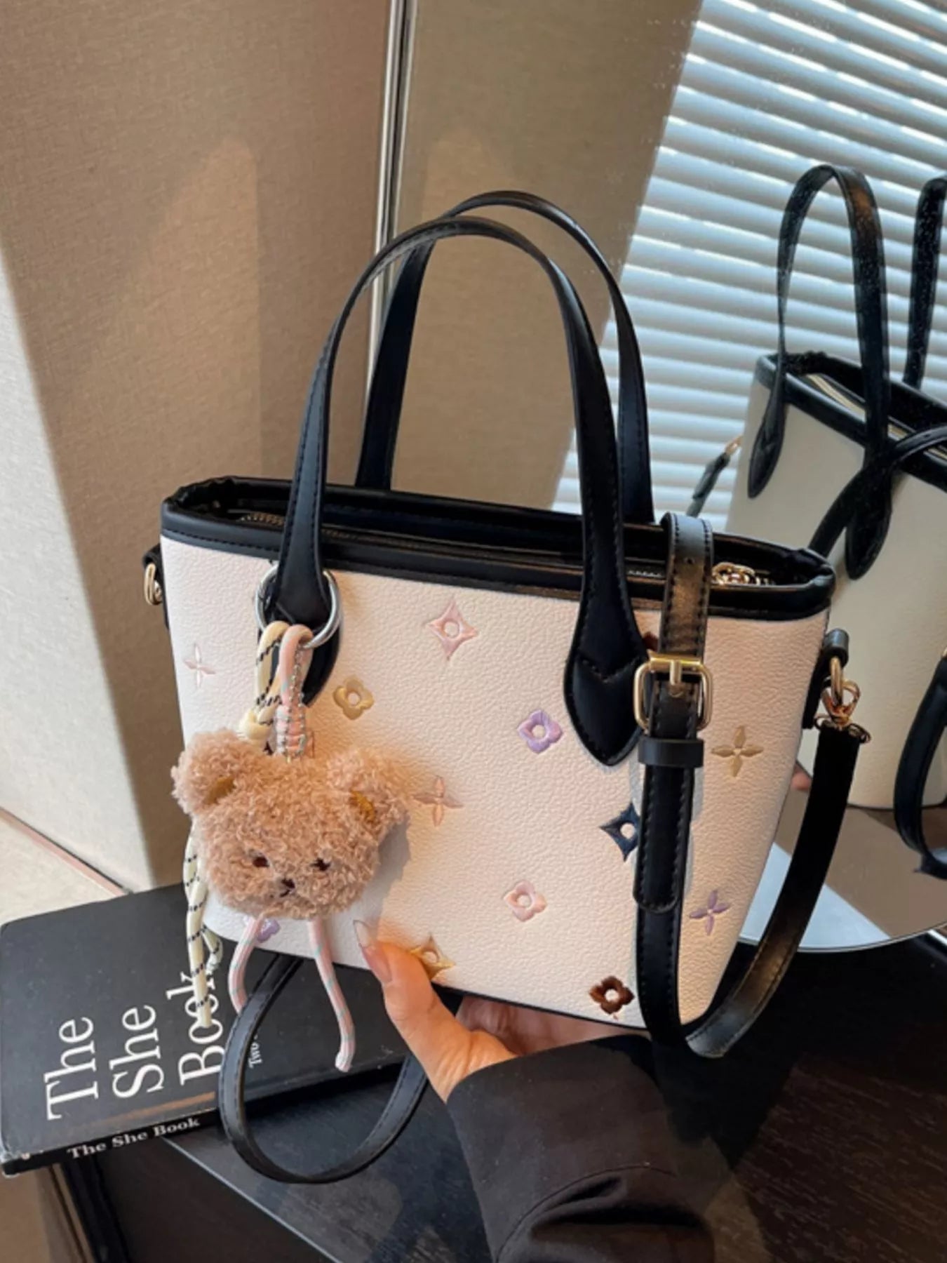 Embroidered Pattern Crossbody Bag