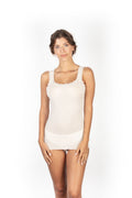 EGi Luxury Wool Silk Lace Trim Tank Top. Proudly Made in Italy (1491)