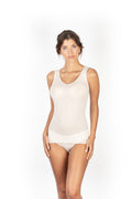 EGi Luxury Wool Silk V-Neck Tank Top. Proudly Made in Italy (1492)