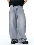 Men's Washed Wide Leg Jeans
