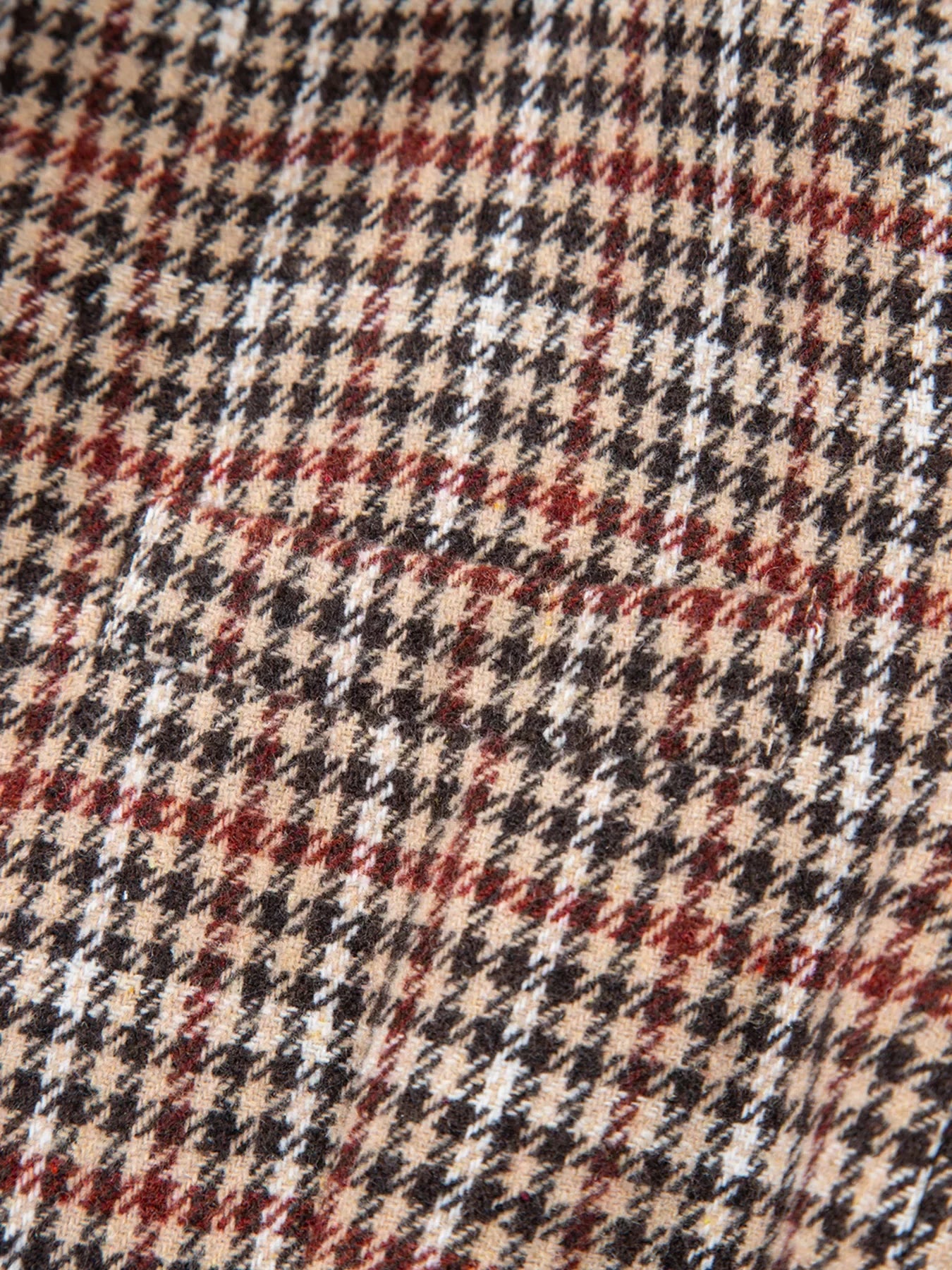 Houndstooth Lapel Collar Blazer