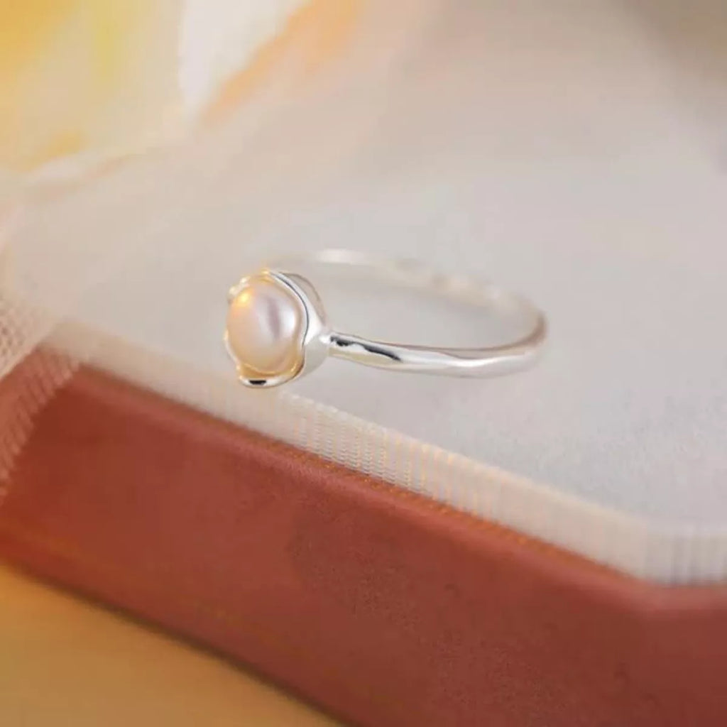 Freshwater Pearl 925 Sterling Silver Open Ring