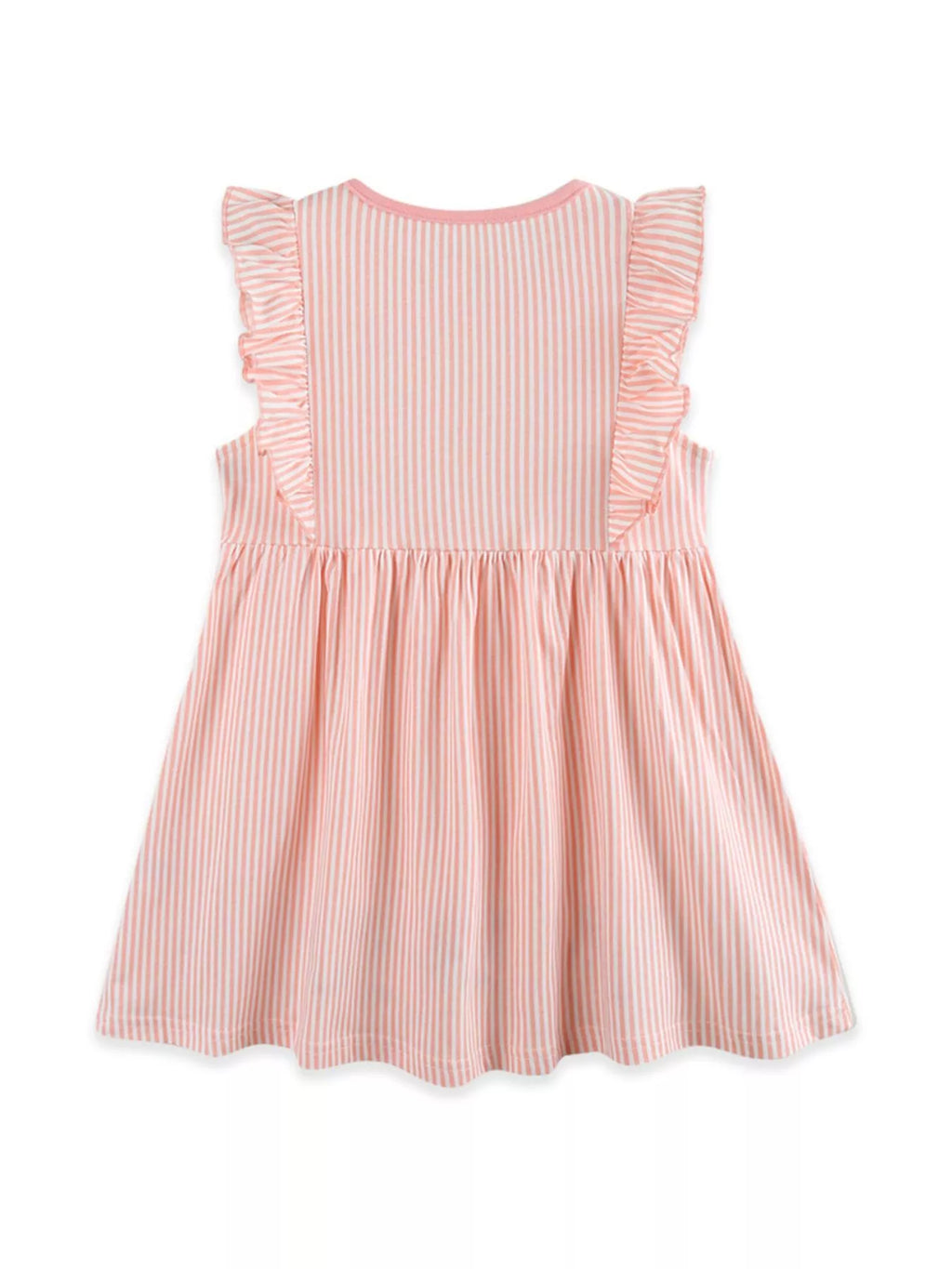 Children's Embroidered Bunny Ruffle Sleeve Dress