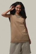 Men's Washed Round Neck Sleeveless Top