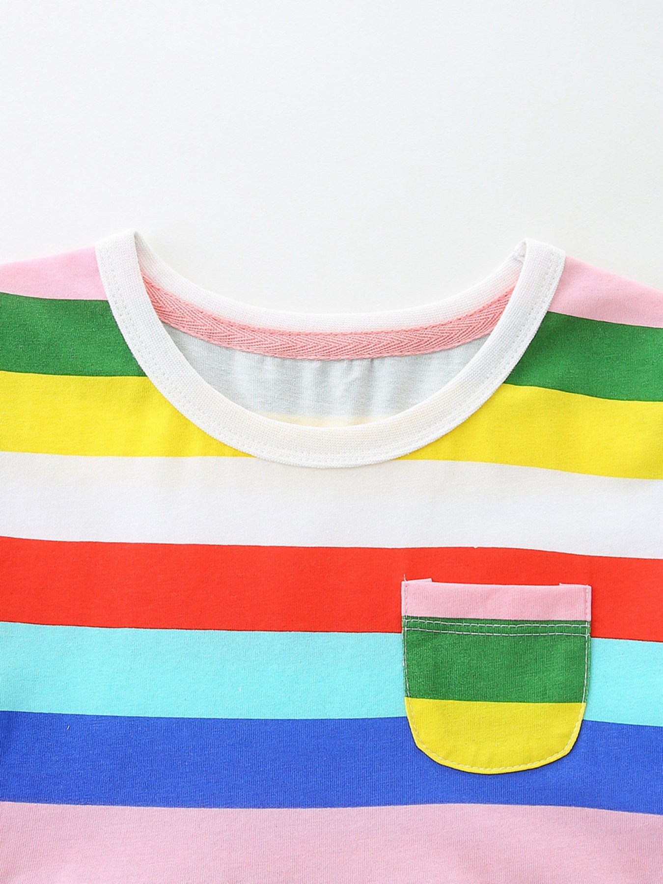 Children's Striped Casual Short Sleeve Dress