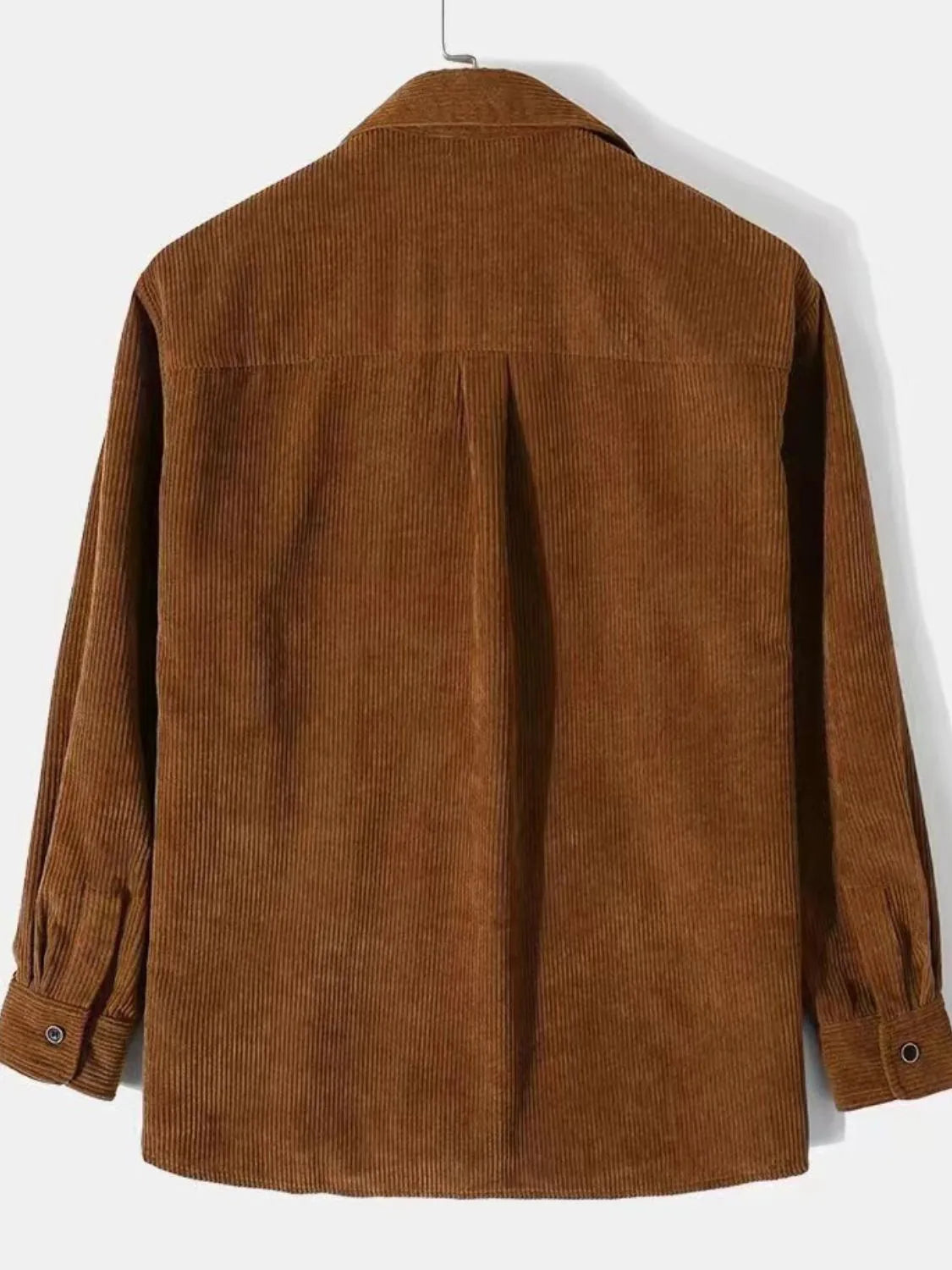 Men's Corduroy Button Up Long Sleeve Shirt