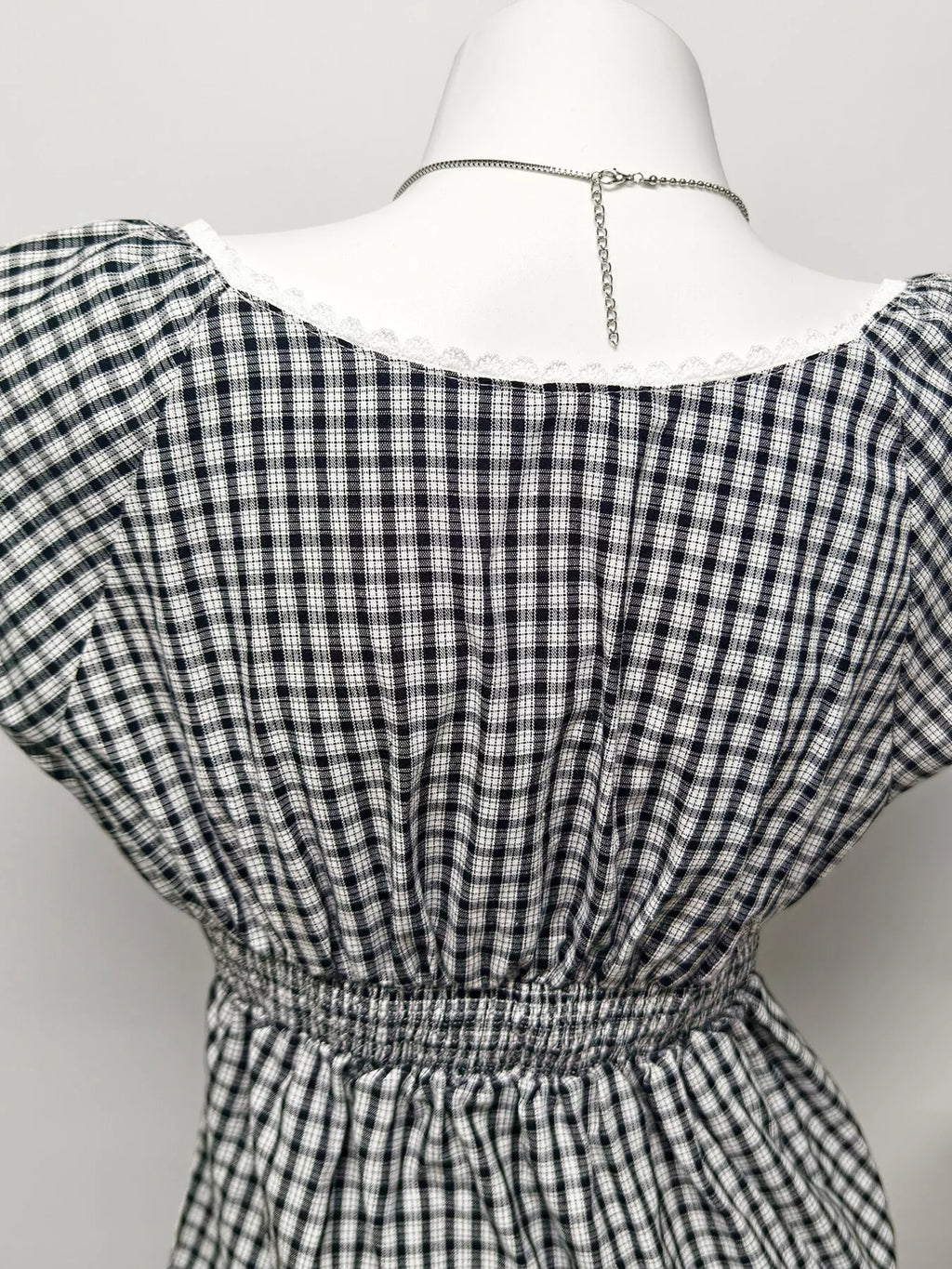 Plaid Short Sleeve Blouse