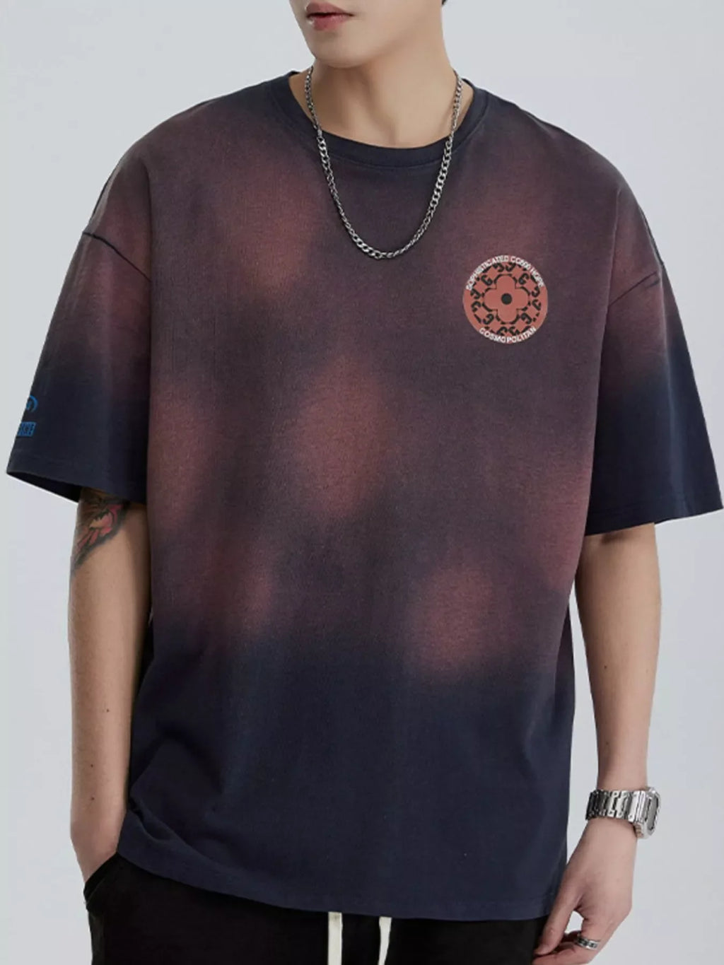 Men's Full Size Round Neck Short Sleeve T-Shirt Plus Size