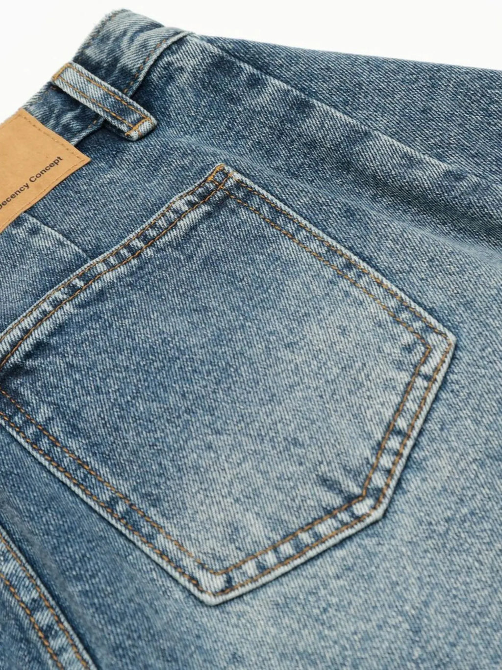 Men's Washed Wide-Leg Denim Shorts