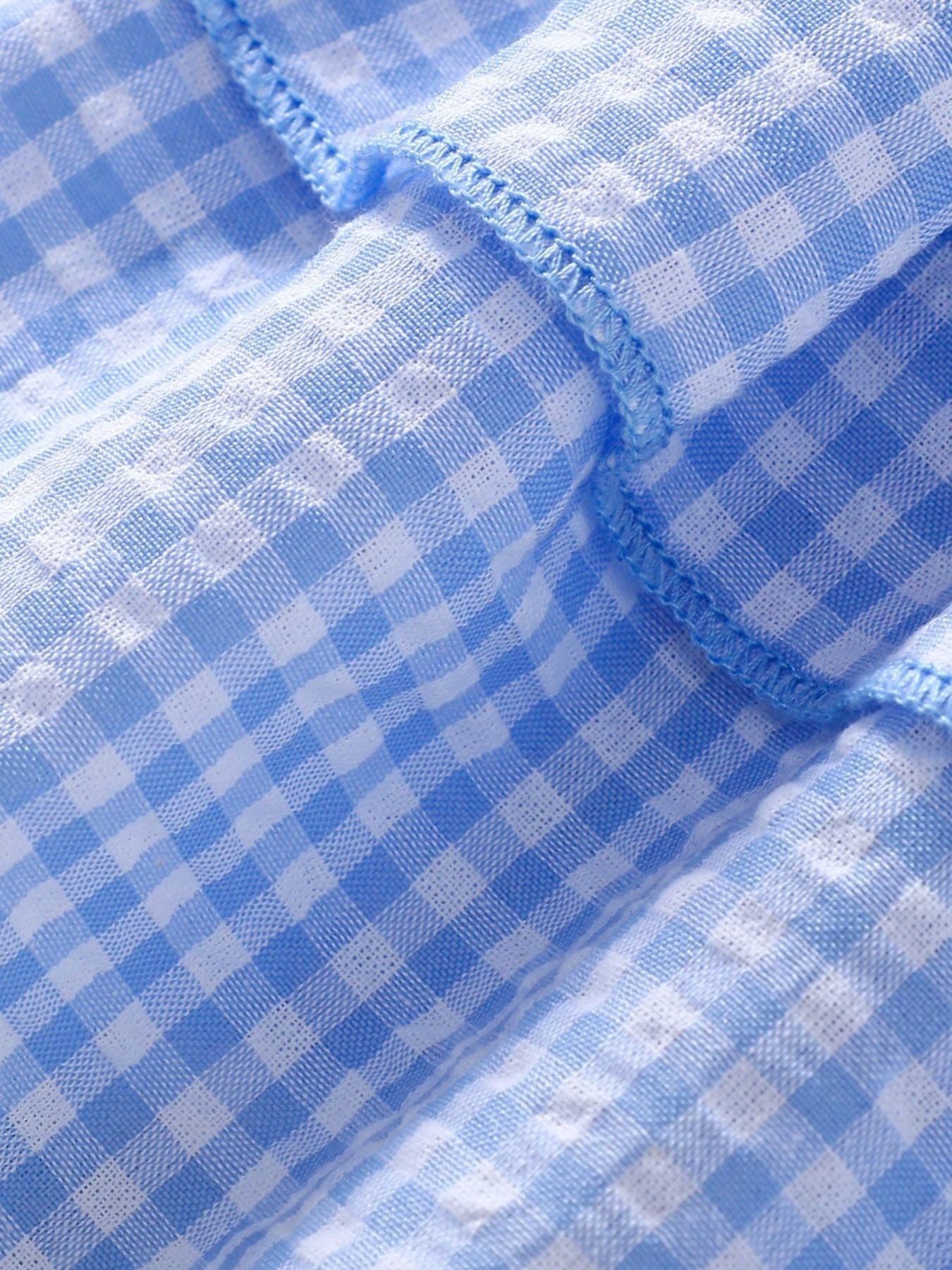 Children's Fruit Embroidered Gingham Smocked Dress