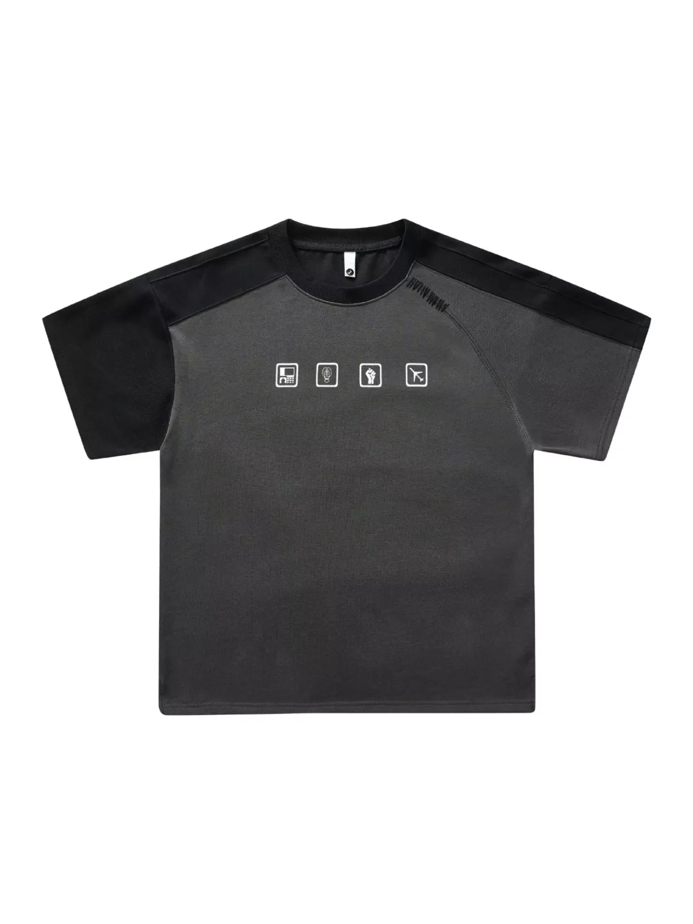 Men's Full Size Contrast Sleeve Casual T-Shirt Plus Size