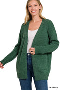 Zenana Open Front Sweater Cardigan