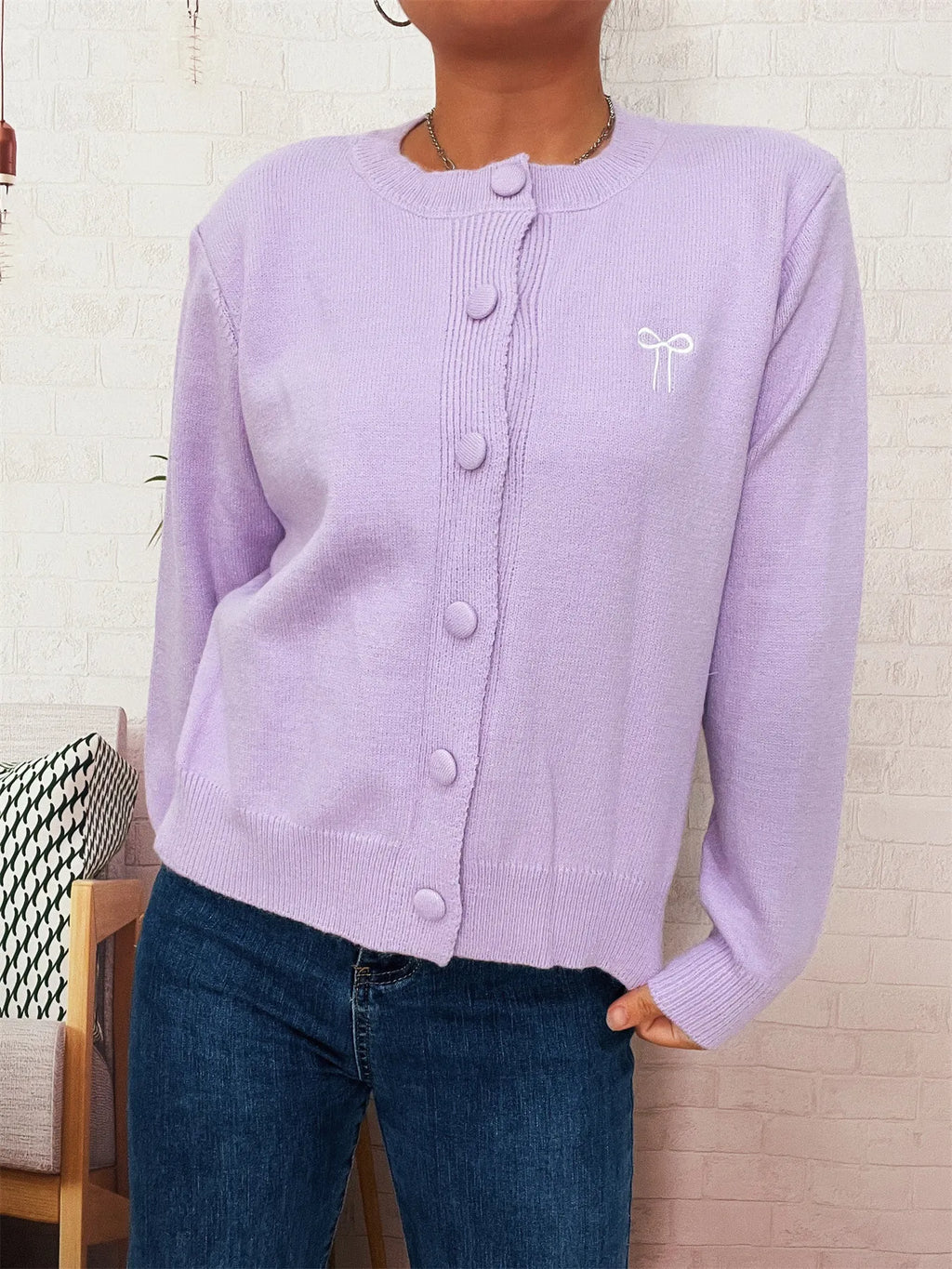 Button-Up Long Sleeve Cardigan