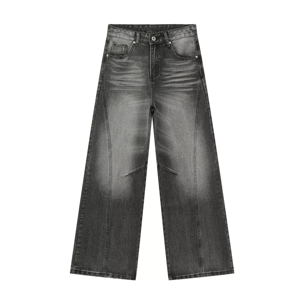 Men's Vintage Wash Wide Leg Jeans
