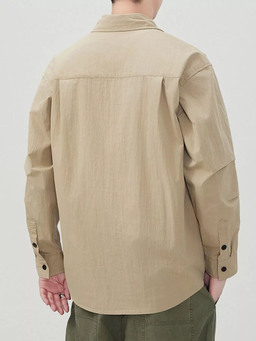 Men's Plus Size Button Up Long Sleeve Shirt
