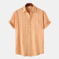 Men's Casual Short Sleeve Button Down Shirt