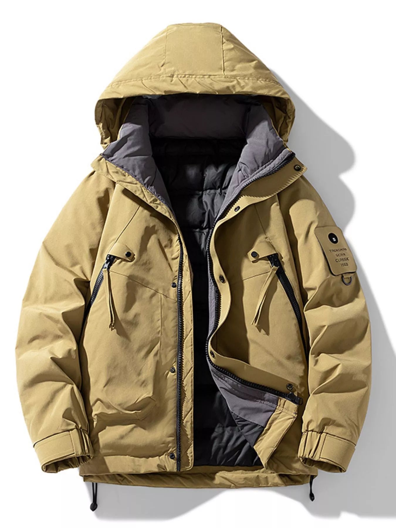 Men's Plus Size Hooded Winter Padded Jacket