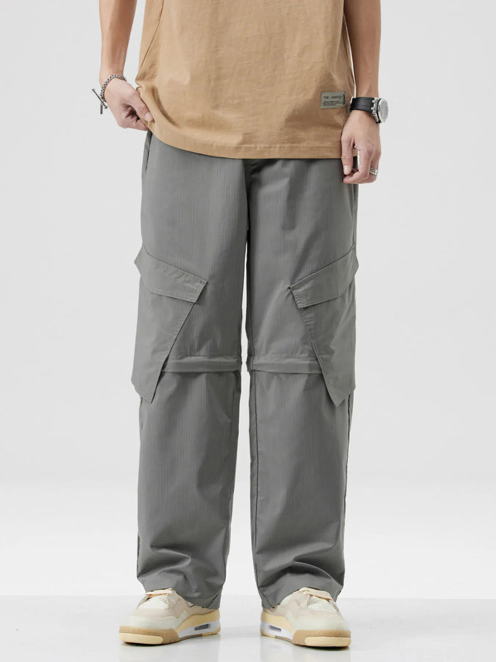 Men's Full Size Wide Leg Cargo Pants Plus Size