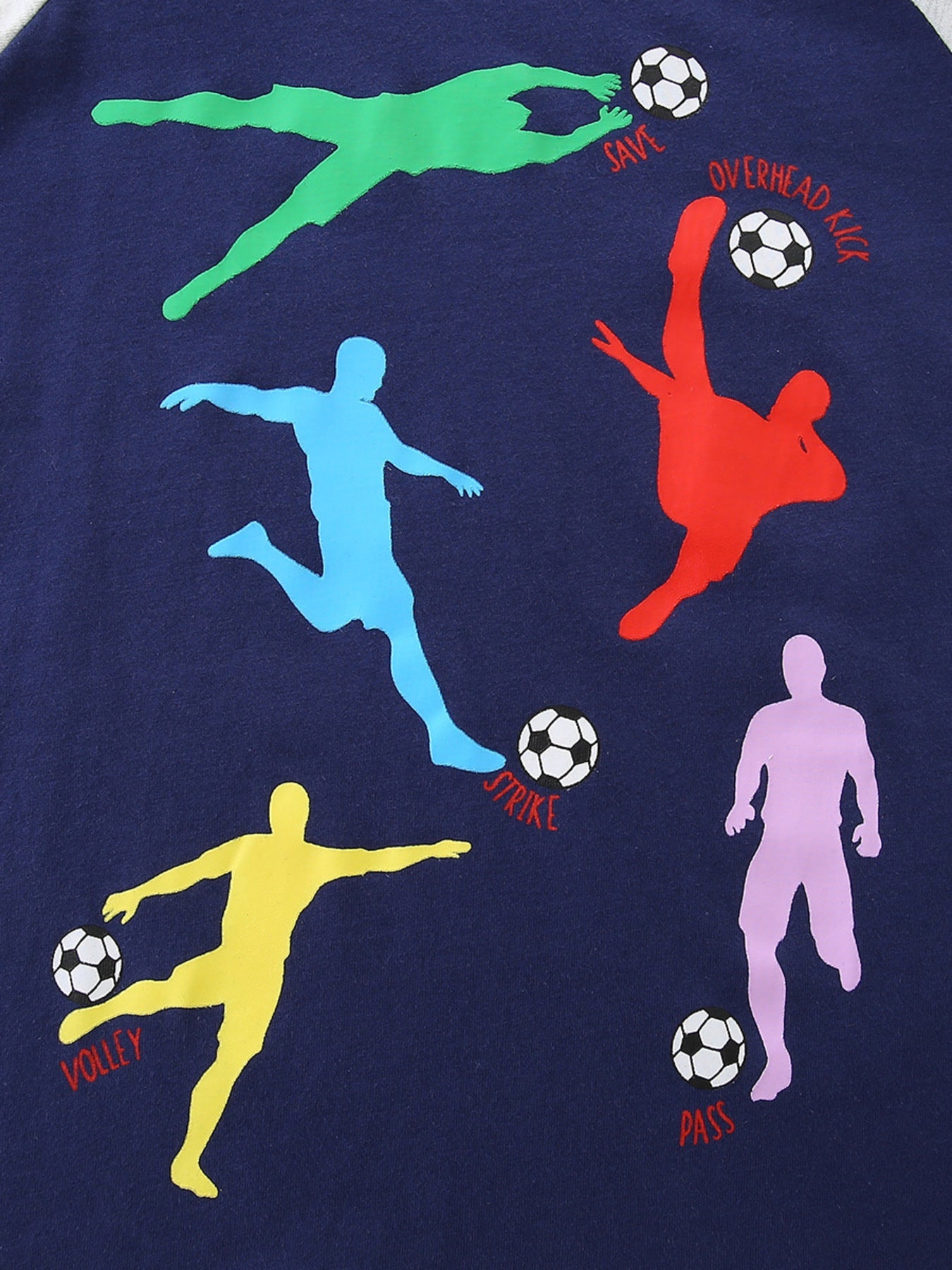 Children's Soccer Player Graphic Long Sleeve T-Shirt