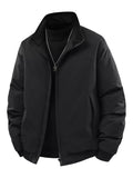 Men's Casual Stand Collar Lightweight Bomber Jacket