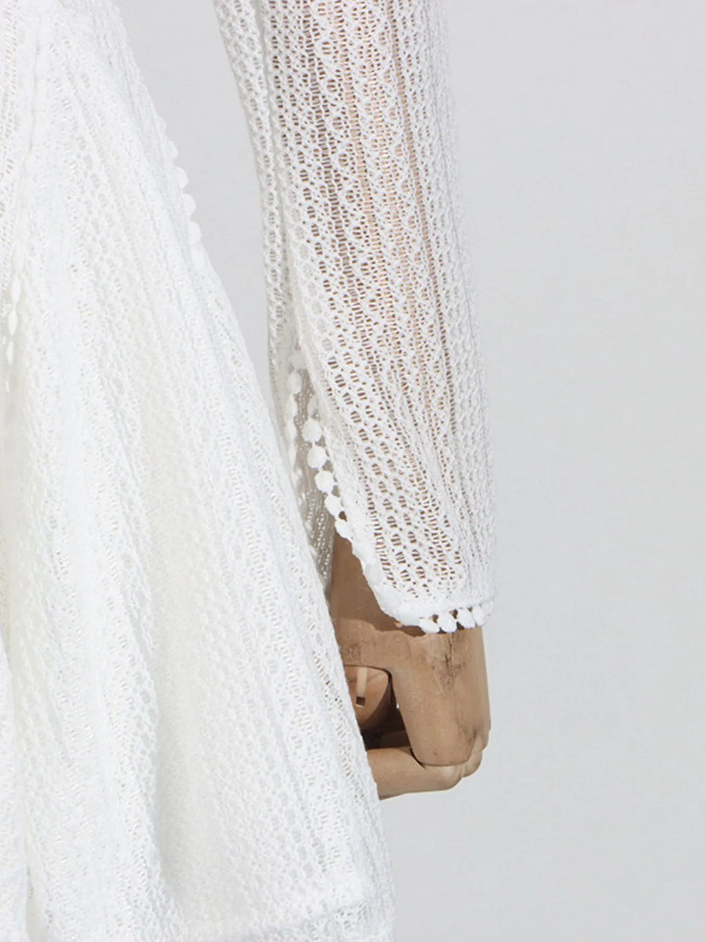 Layered Round Neck Long Sleeve Dress