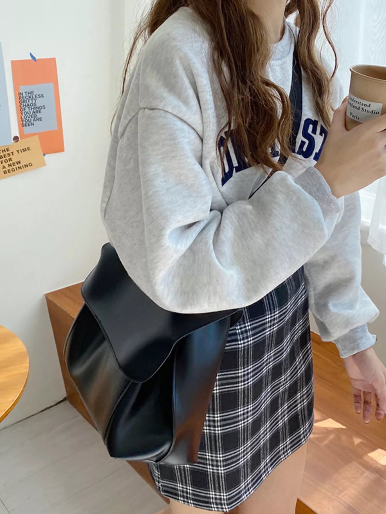 Flap Closure Crossbody Bag