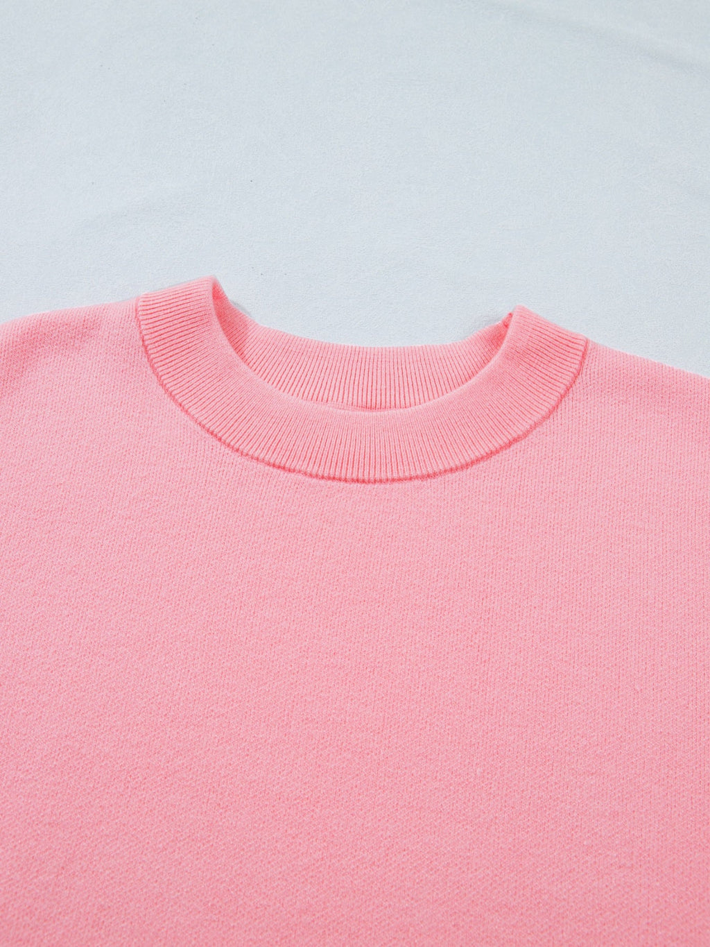 Scalloped Hem 3/4 Sleeve Sweater Top