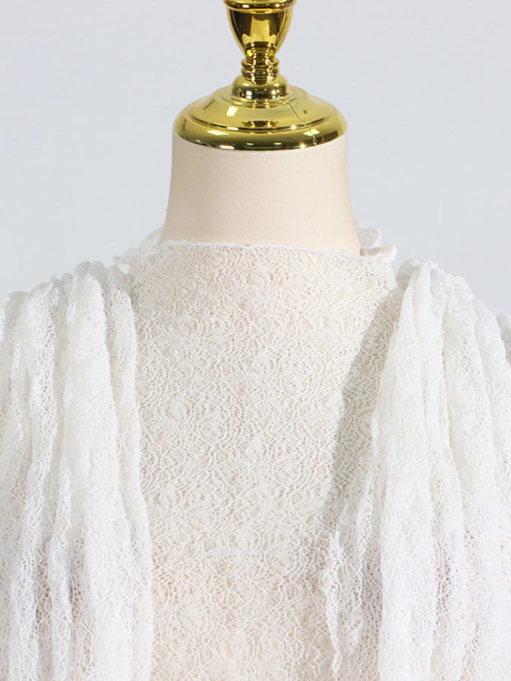 Ruffled Hem Lace Mini Dress