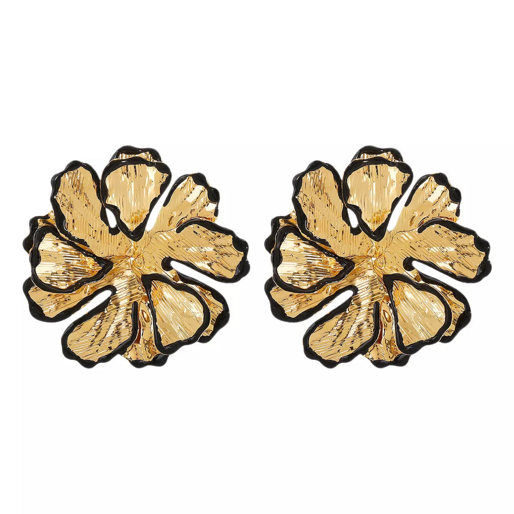 18K Gold-Plated Flower Stud Earrings