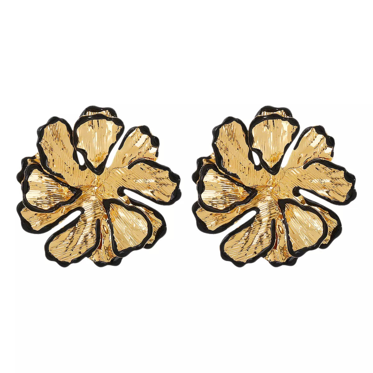18K Gold-Plated Flower Stud Earrings