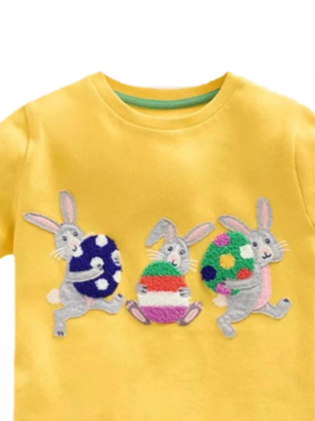 Children's Bunny Embroidered Short Sleeve T-Shirt