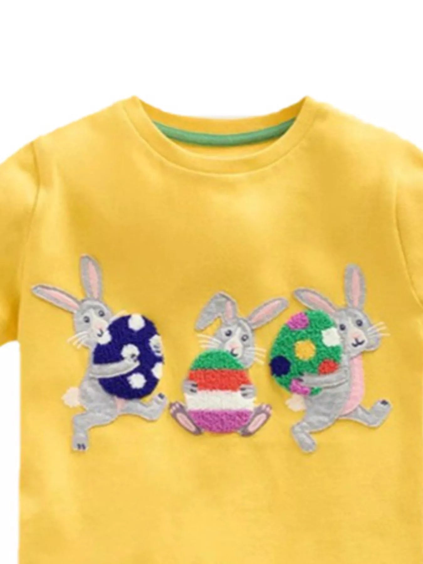 Children's Bunny Embroidered Short Sleeve T-Shirt