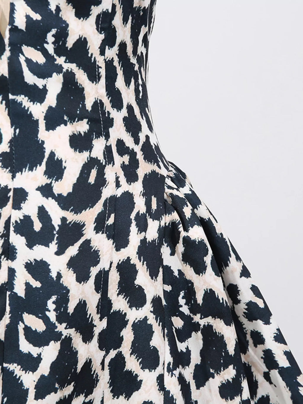 Leopard Print Halter Neck Mini Dress