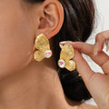 18K Gold-Plated  Butterfly Wing Earrings