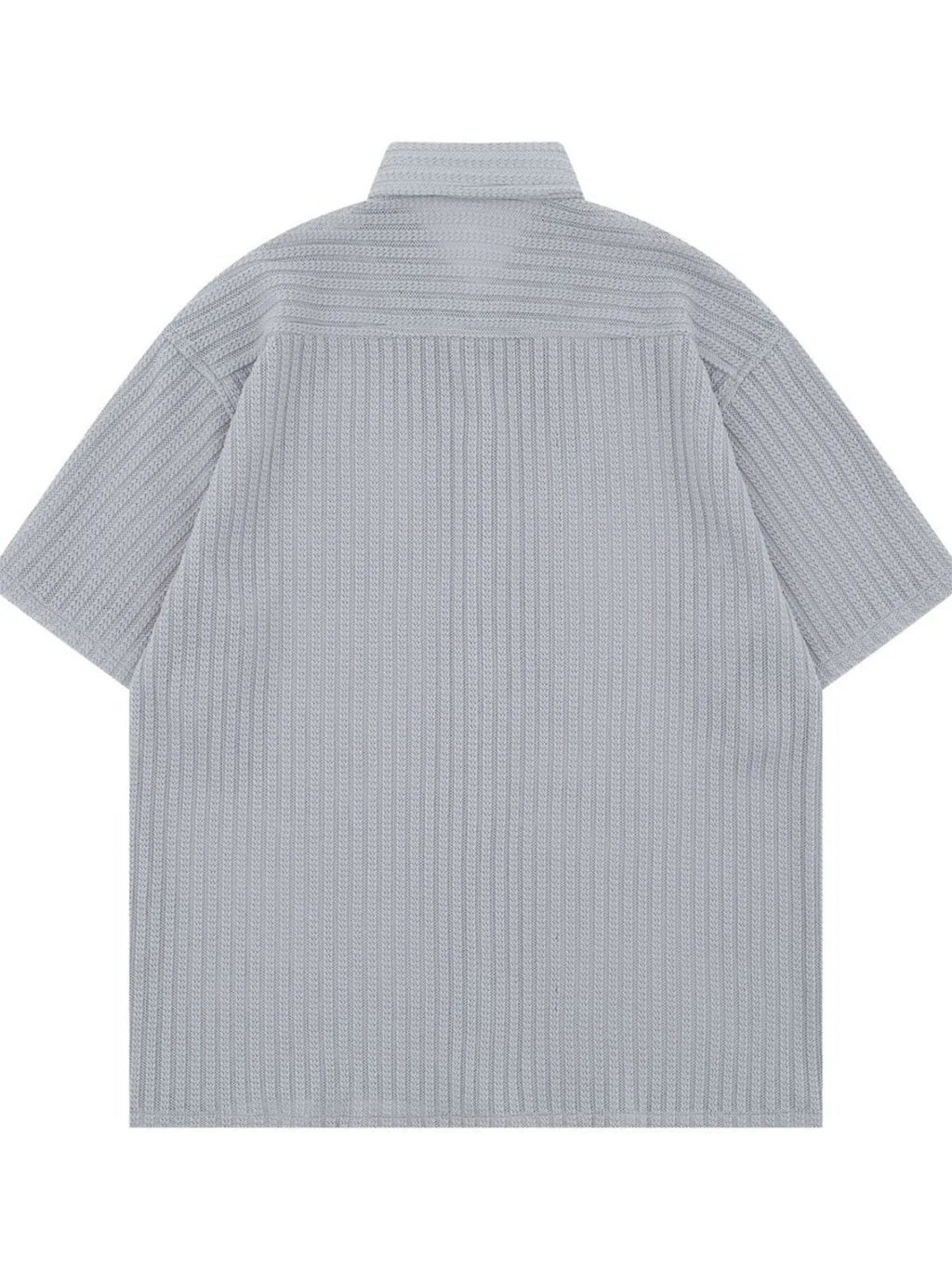 Men's Oversized Short Sleeve Textured Shirt