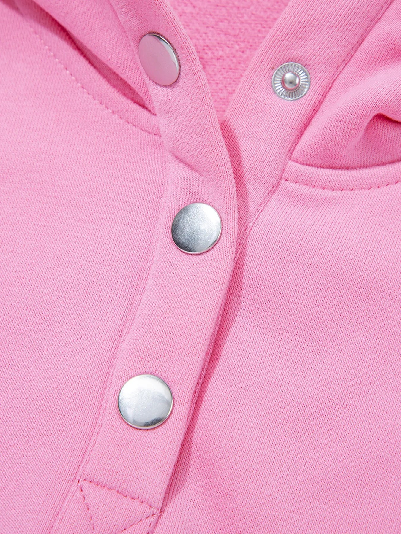 Eyelet Lace Detail Snap Down Sweatshirt